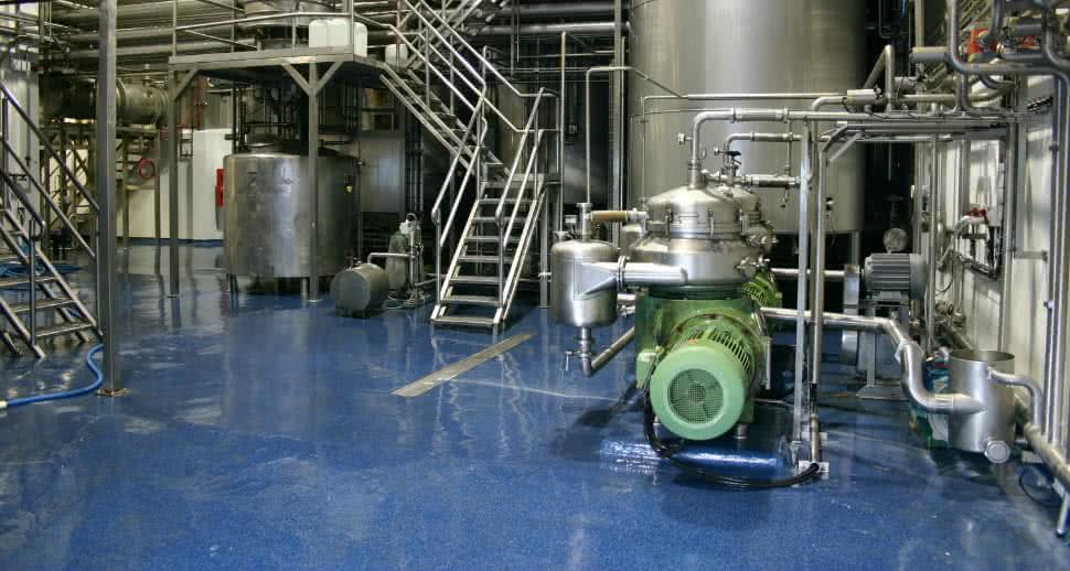 seamless dairy facility floor