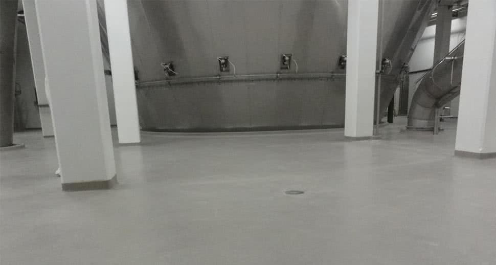 Dairy production facility floor