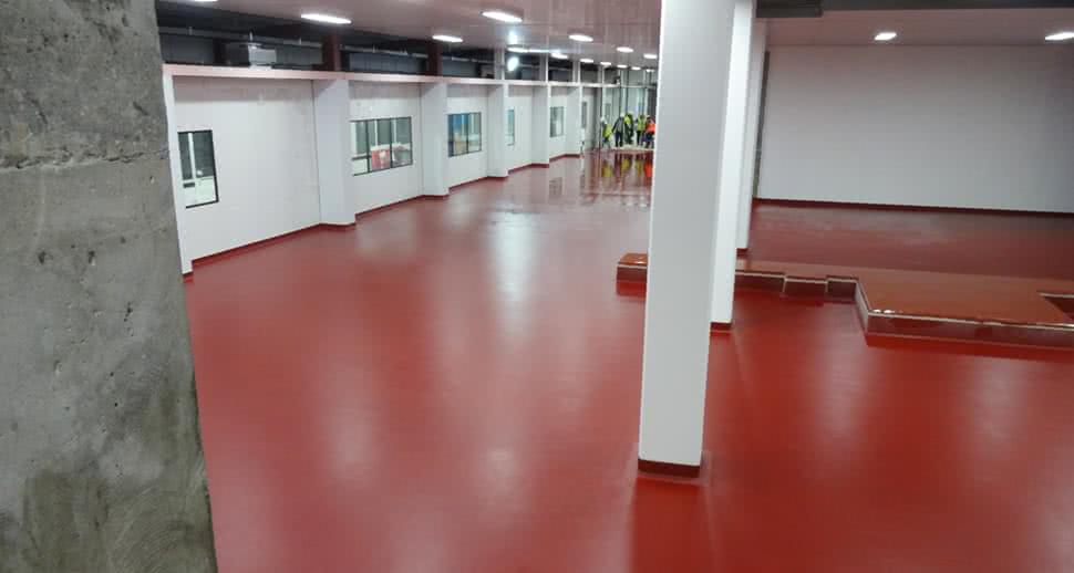 Highly durable dairy warehouse floor