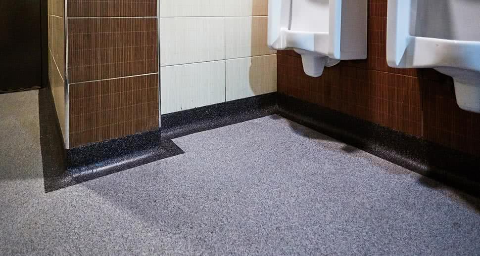 Hygienic bar bathroom floor
