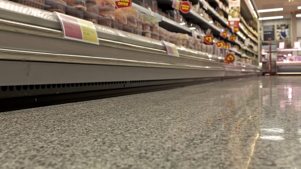 Non porous supermarket resin flooring 